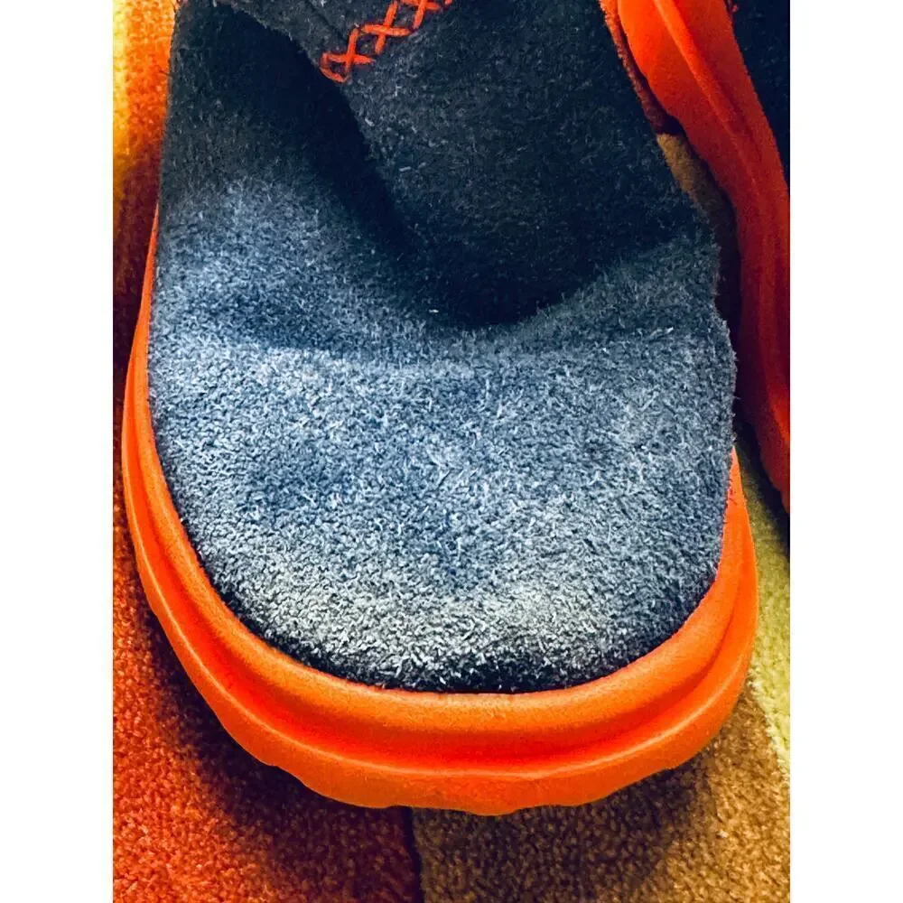 Ugg Blue Red I Love Ugg Sparkle Heart Sherpa Mid-Calf Boots Women's Size 5